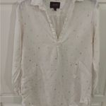For Cynthia BEACHWEAR Linen Novelty sailboat anchor Print Coverup Tunic size S Photo 0