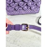 Patricia Nash Penley Raffia Straw Violet Flap Adjustable Crossbody Bag Photo 1