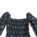 Wilfred Aritzia Tempest Dress Black Aqua Print Long Sleeve Mini Length Size XS Photo 2