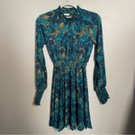 Sunday Up NWT Paisley Print Long Sleeve Dress $62 retail Green Photo 2