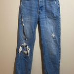 Abercrombie & Fitch The Dad High Rise Straight Leg Denim Jeans Distressed 26/2 Photo 4