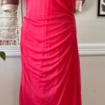 Vtg Y2K Scarlett Nite 14 Asymmetrical Slip‎ Dress Formal Rhinestone Empire Waist Red Photo 0