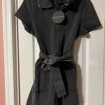 White Fox Boutique White Fox Misbehave Mini Acid Black denim Dress Photo 3