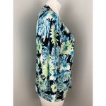 Emaline Blue Green Floral Cardigan XL Photo 1