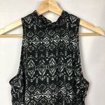 Acemi Boutique Black & White Geometric Printed High Neck Tank Top S Photo 17