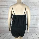 American Rag Plus Size Pom Pom Trim Romper, Black, 0X Photo 6