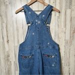 Christopher & Banks Vtg 90s  Christmas Grandma Denim Overalls Womens Small Photo 2