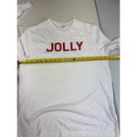 J.Crew Long Sleeve Jolly White Holiday Christmas Graphic T-Shirt Top M Photo 3