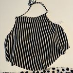 Raisin's Bikini Set striped Swimwear Reversible Black n White Dots Top & bottom Photo 1
