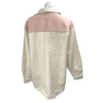 Long Lost Cream Pink Colorblock Long Sleeve Button Down Shirt Top Jacket Sz S/M Size M Photo 1