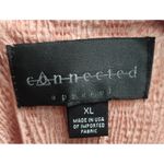 Connected Apparel  XL Top Blouse Peach Pink Crinkle Short‎ Sleeve USA Made Photo 2