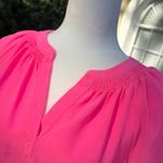 Crown & Ivy  Hot Pink Women's Peasant Top Photo 1