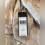 BCBG Maxazria Crushed Velvet Robe Wrap Dress long sleeve v neck almond pink L Photo 12