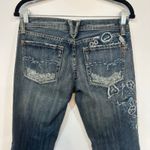Miss Me  Womens Jeans 28 Y2K Bootcut Dark Wash Embellishment Embroider Low Rise Photo 8