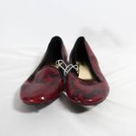 NWT Mossimo Burgundy & Black Snakeskin Loafer Flats Women's Size 8 1/2 Red Photo 3
