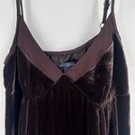 Gap  Y2K Velvet Silk Blend‎ Slip Dress Sz 2 Chocolate Brown Whimigoth FairyGrunge Photo 10