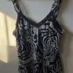 Apt. 9  Black and White Flowy Tank Top Photo 0