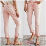 Pilcro NWT Anthropologie Slim Boyfriend Jeans Rose Pink Acid Wash Womens Sz 26 Photo 1