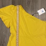 Who What Wear women’s yellow elbow sleeve one shoulder dress size XL new! Photo 6
