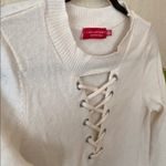 n:philanthropy  cream lace neck wool sweater Photo 8