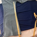 Nine West  Black Silver Houndstooth Stretch Knit High Rise Kick Flare‎ Pants 8 Photo 12