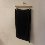 Bobeau  Black Asymmetrical Ruched Side Skirt Size L GUC Photo 9