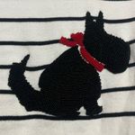 Charter Club Women’s  Striped W/Beaded Scottish Terrier Top Long Sleeve Large Photo 1