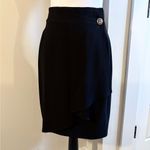 Max Mara  Italian Wrap Skirt Triacetate Blend Button Detail Workwear Evening~6🧡 Photo 9