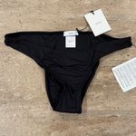 ONIA NEW  Bikini Bottom Womens Large Black Ashley Tricot Swim Resort Minimalist Photo 2