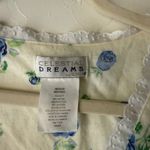 CELESTIAL DREAMS Vintage Floral Nightgown Cream Roses Lace Trim Cottage Coquette White Size undefined Photo 3