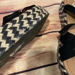 Urban Outfitters  Black Suede Chevron Espadrilles, Size 7 Photo 3