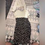 Vintage Floral long boho dress with long sleeves jacket Size 16 Black Size L Photo 4