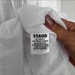 Staud Landry Smocked Bustier Minidress Size Medium White Photo 4