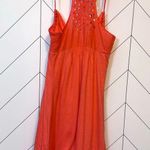American Eagle Outfitters Women Large Coral Eyelet Ruffle Racerback V neck Dress Photo 8
