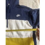 Nike Hoodie Womens L Blue Yellow Cotton Terry Knit Hooded Sweatshirt Colorblock Photo 7
