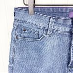 NYDJ Skinny Fit Blue Denim Jeans Snakeskin Fish Scale Print Women's Size 6 Photo 3