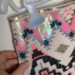 EXPRESS sequined Aztec patterned mini skirt size XS Photo 3