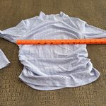 SheIn Lilac Eyelet Stretch Mock Neck Top (Size L) Photo 2