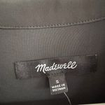 Madewell NWT  black Relaxed Button front long sleeve mini dress size small Photo 3