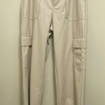 Wild Fable Womens Faux Leather Pants Size M Medium Beige Ivory Cream Waist 30” NWT $32 Photo 1