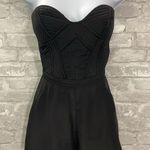Parker Black Bustier Strapless Romper Photo 2