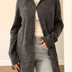 Barefoot Dreams  Cozy Gray Button Up Tunic Cardigan Photo 0