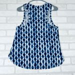 Athleta  Women's Tank Top Sleeveless‎ Blue White Diamond Pattern Athleisure Small Photo 7