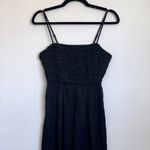 Madewell NWT Ruched Straight-Leg Crop Jumpsuit in Black Photo 5