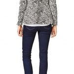 Hunter Bell Casper Black & White Button Closure Blazer Jacket Size 8 Medium M Photo 2