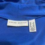 Susan Graver vibrant blue 3/4 sleeve cardigan top open front shirt woman’s 1X Photo 3