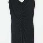 Cache Vintage  Black Metallic‎ Asymmetrical Dress Y2K 90s Glam Beaded Size XXS Photo 3
