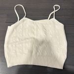 Brandy Melville Cable Knit Cream Tank Top Photo 0