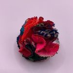 Fabric Rose Adjustable Ring Photo 1