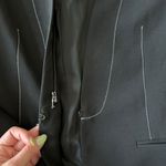 BCBGMAXAZRIA Black Blazer With White Stitching Photo 8